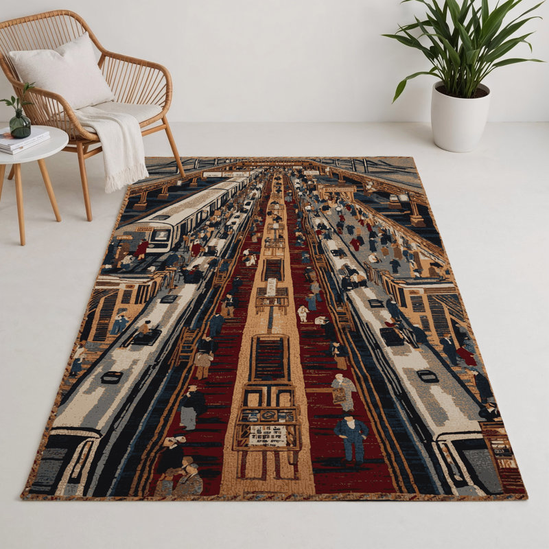 Tapis intérieur et extérieur noir Transport, Rectangle 9 pi x 12 pi