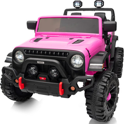 24 Volt Ride on Toys for Big Kids, 4WD 2 Seater Kids Electric Ride-on Truck Car w/ Remote, 4x200W Motor