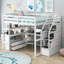 Lit mezzanine avec bureau et tablettes-390512914-390512915