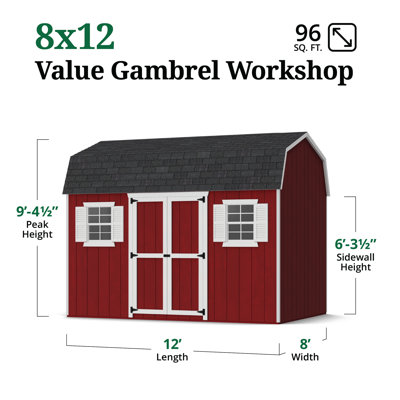 Value Gambrel Workshop Shed