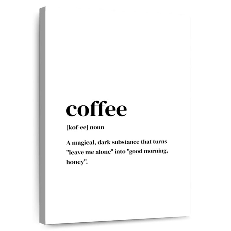 Coffee Typography, 51" H x 34" W