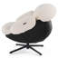 Chaise longue pivotante blanche Cara