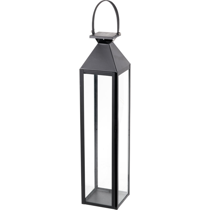 Metal Lantern, 81cm H x 19cm W x 81cm D, Black