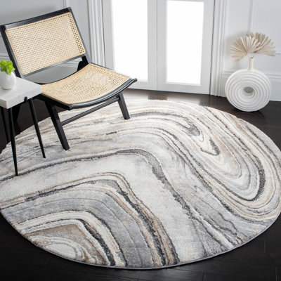 Makenna Abstract Ivory/Gray/Tan Area Rug