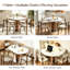 Ensemble 5 pièces de table de salle à manger extensible en pierre frittée 47,2 po avec 4 chaises rembourrées