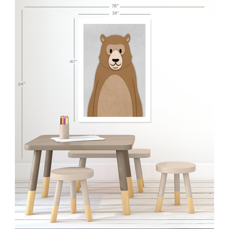 Adhésif décoratif Cheery Bear, H 40 x l 28 po x P 1 po, Papier