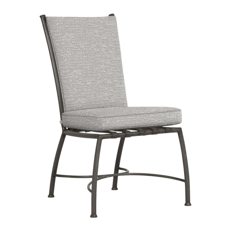 Chaise d'appoint en aluminium Majorque - Gris ardoise, Welt, Caramel tweed