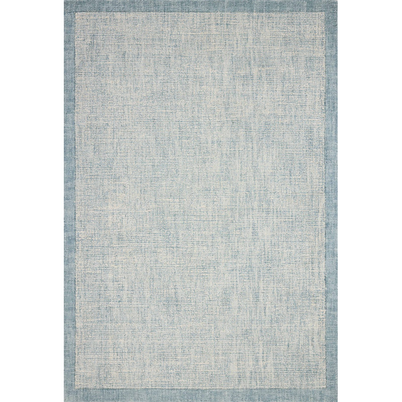 Tapis ivoire / bleu Magnolia Home par Joanna Gaines x Loloi Henley, Rectangle 2'3" x 3'9"