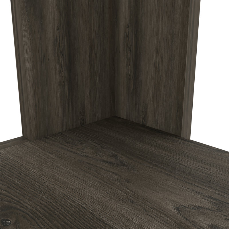 Brooklyn  Kitchen Island, Three Concealed Shelves, Gray/Brown