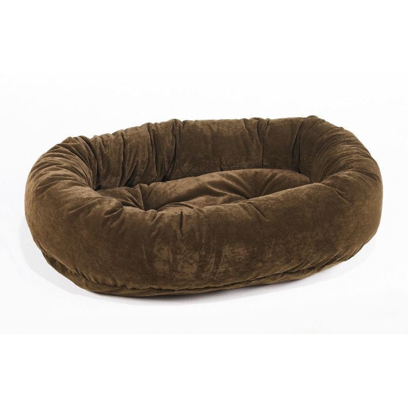 Lit pour chien impression donut, Très petit (l 22 po x P 16 po x H 3 po), Noyers