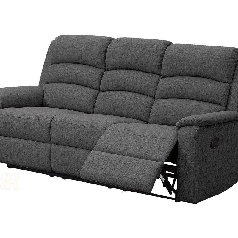 Canapé inclinable moderne en tissu Burlap, Gris foncé