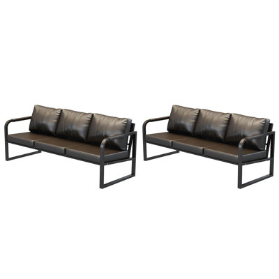 Banc rembourré en similicuir Western Cafe
