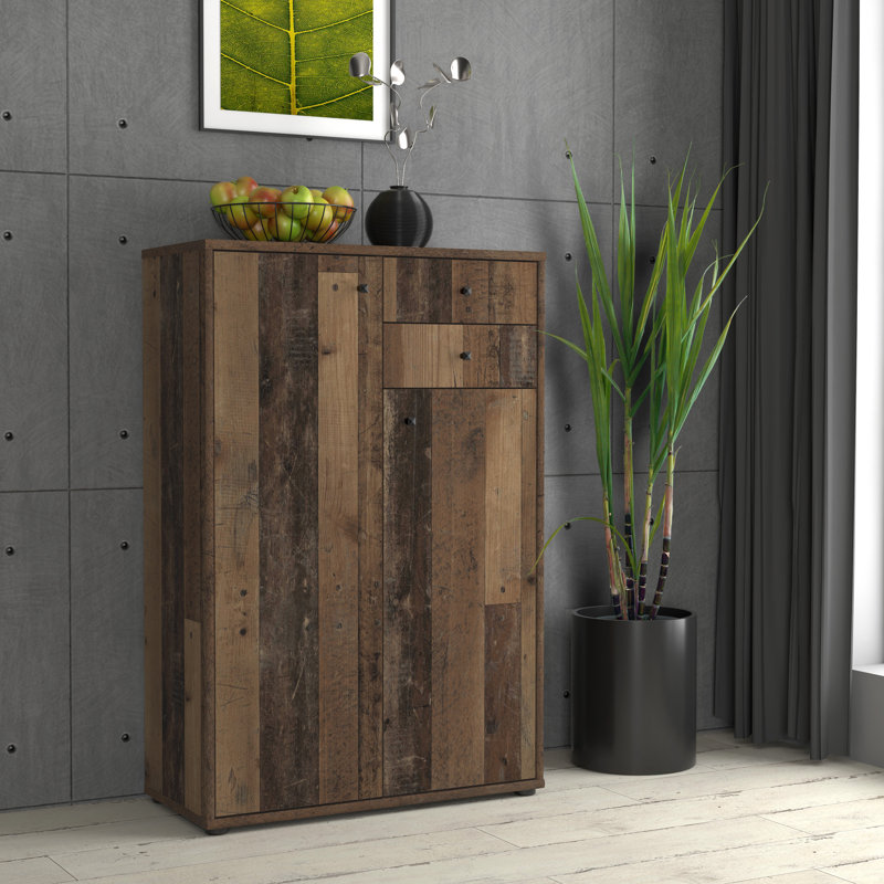 Amandla 73.7cm W 2 - Drawer Chest of Drawers, Old Wood