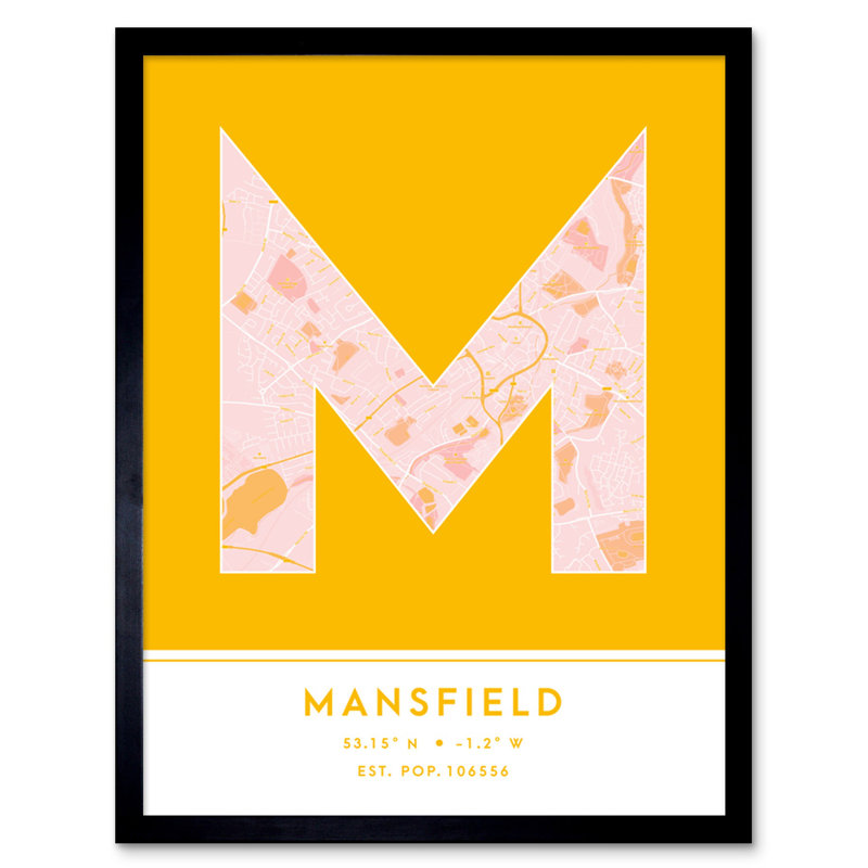 Mansfield Yellow 1 Piece Single Picture Frame Wall Art
