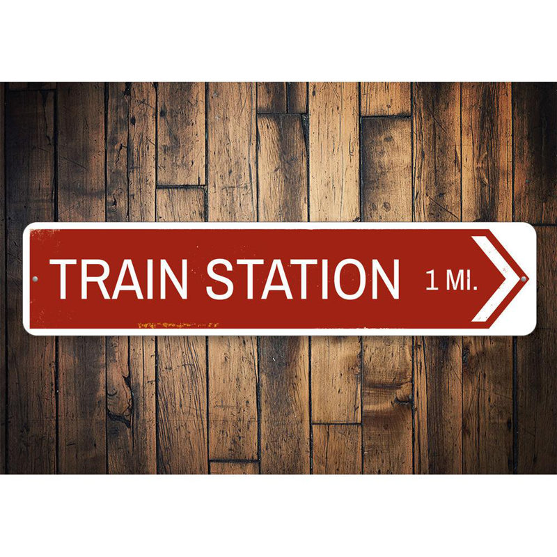 Enseigne de train sur mesure en aluminium, H 6 po x l 24 po x P 0,063 po
