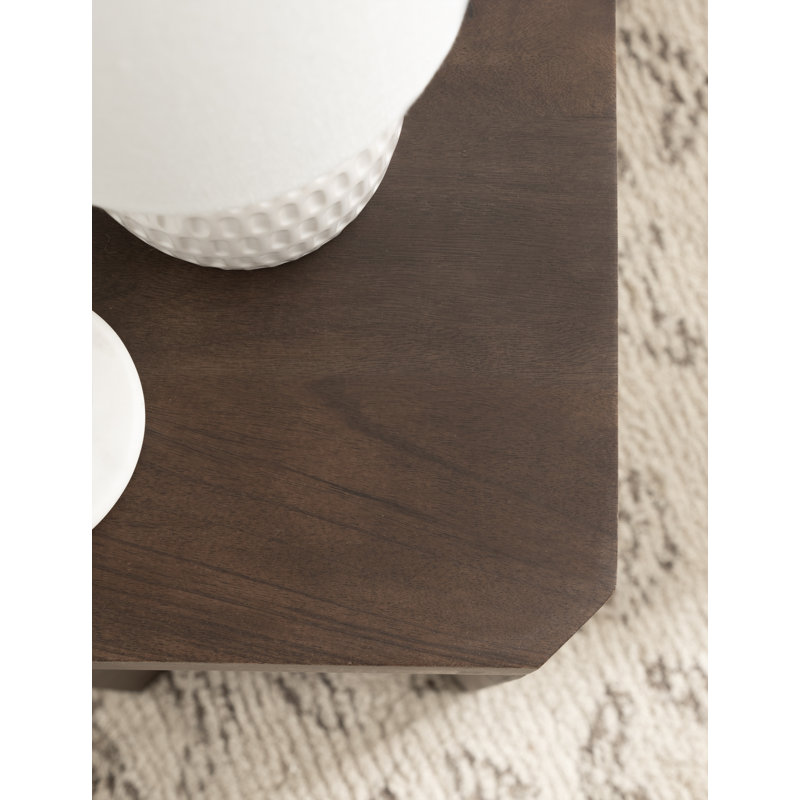 Avaria Square Tiered Wood Drink Table, Mocha