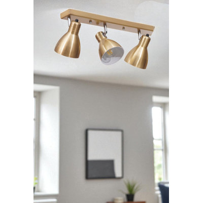 Elegant Metal Chandelier, Gold Finish, 8.7 x 2.4 x 1.2 inches | 3 x E27 Sockets, Max 40W | Stylish Lighting Fixture for Dining Room & Living Spaces | Durable Metal Body, 20 inches Total Height, IP20 Rated