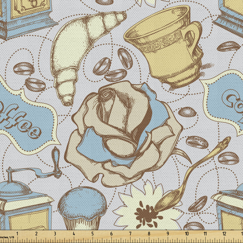 Multicolore, tissu café par The Yard, l 58 po x L 72 po