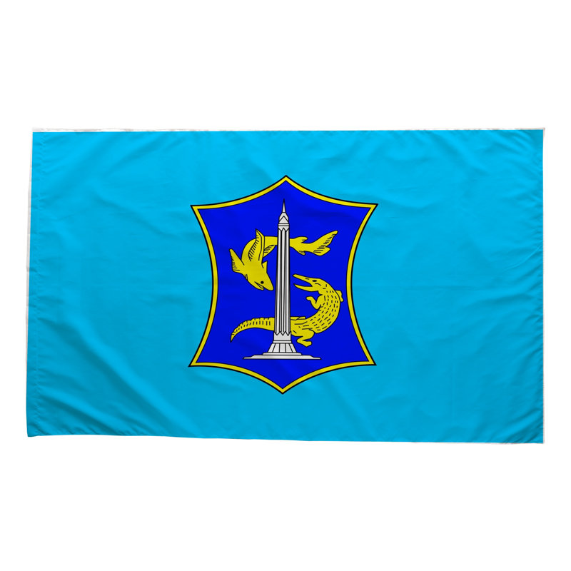 Drapeau de la ville de Surabaya - Drapeau extérieur, H 36 po x l 60 po