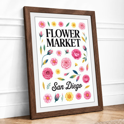 San Diego Flower Market Botanical - Framed Print