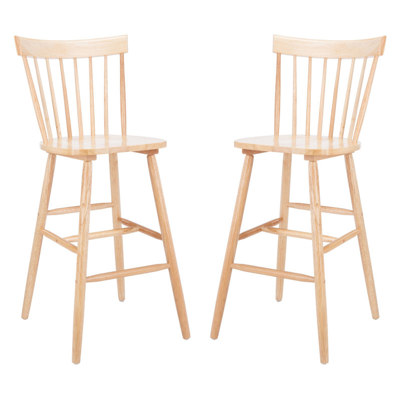 Solid Wood Counter Stool, Beige, Bar Stool (73.7cm Seat Height)