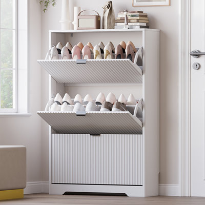 Wavy 3-Door Shoe Storage,