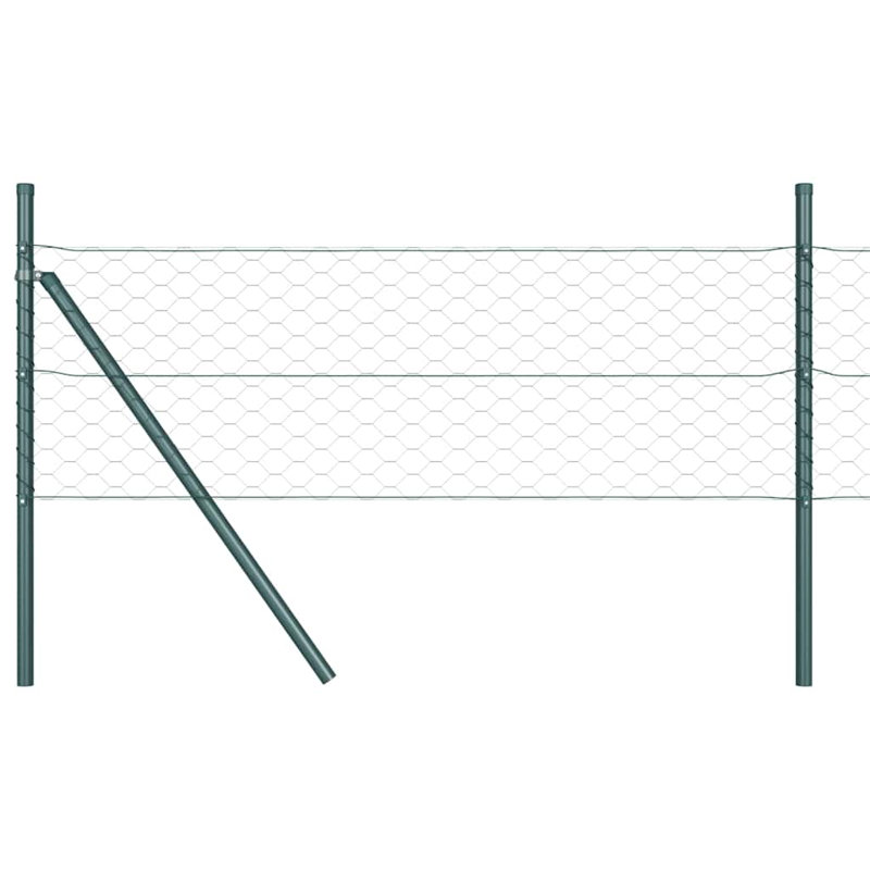 Steel Fencing Kits Fencing, 50cm H x 2500cm W, Green