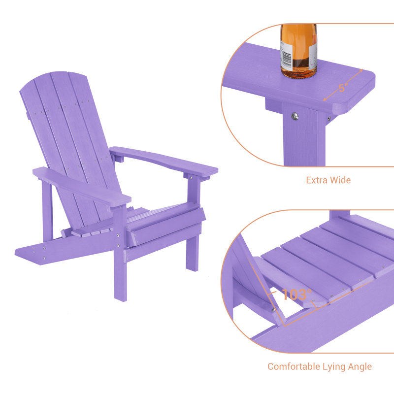 Chaise Adirondack Solvejg, Mauve