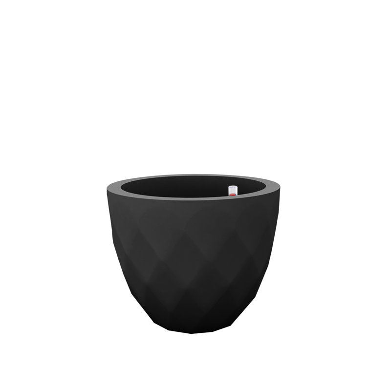 Vases Resin Pot Planter, 17.75" H x 21.75" W x 21.75" D, Anthracite