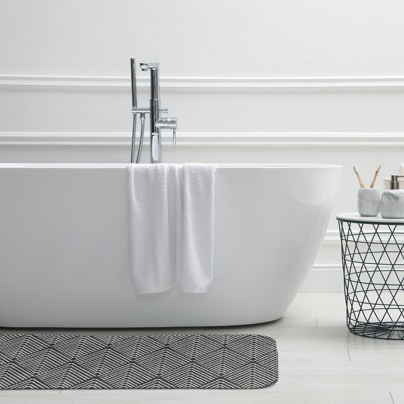 Tapis de bain GGG, L 21 po x L 34 po, Gris