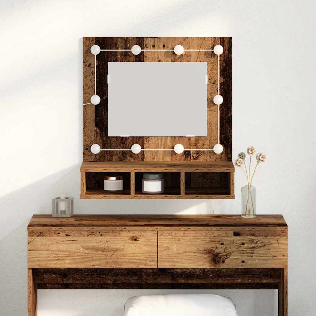 Mirror Cabinet with LED Wall-mounted Mirror Cabinet Storage Cupboard