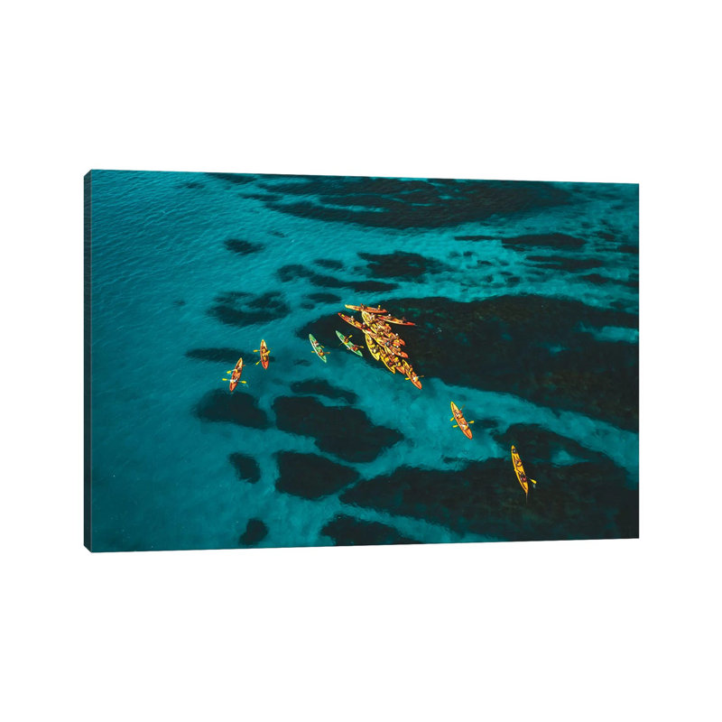 Ocean Kayaking Byron Bay by James Vodicka - Wrapped Canvas Gallery-Wrapped Canvas Giclée, 20.32cm H x 30.48cm W