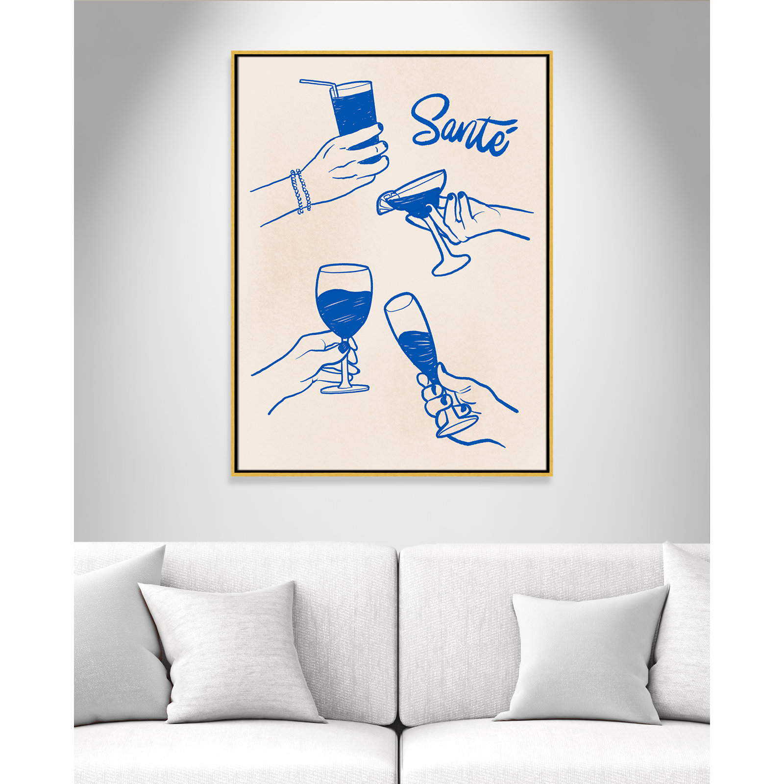 Sante Print by Kimberly Allen, 31.5'' W x 41.5'' H, Gold Floater