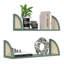 Tablettes murales flottantes en bois avec côtés en rotin, 24,8 po, 2 tablettes murales blanches-1203623312-1191422810