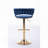 Swivel Height Adjustable Mechanical Lifting Velvet Bar Stools