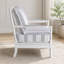 Élégante chaise d'appoint rembourrée avec motif à rayures classique