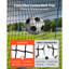 Filet de soccer rebondissant, rebondisseur de but de soccer à angle rapide pour le contrôle, la pratique du passage, cadre en fer robuste et filet de polyéthylène, équipement d'entraînement de balle facile à installer pour les adolescents et les adultes, 3,7 x 3,7 pi-131990298