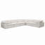 Chaise sans accoudoirs modulaire Naveen, lin ivoire