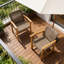 Ensemble de 2 chaises de salle à manger d'extérieur pour le brunch de patio et les rassemblements décontractés de jardin avec des amis