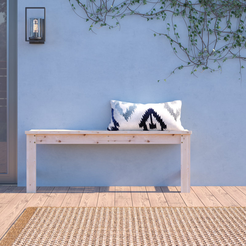 Banc de jardin pour l'extérieur Heritage Heritage, H 18,25 po x l 48 po x P 17 po, Naturel