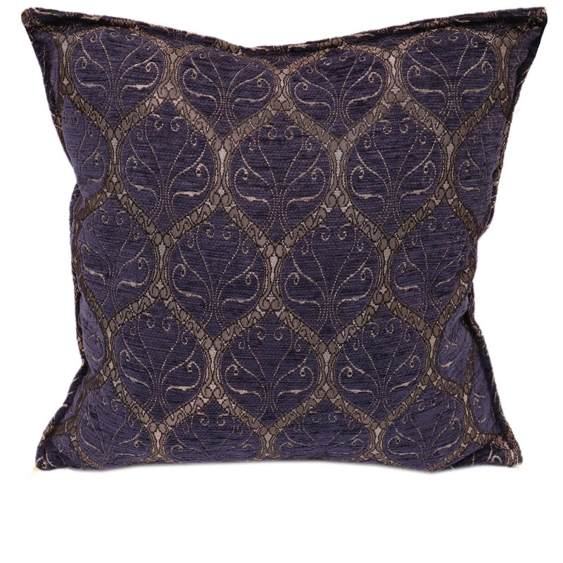 Southwestern Pillows Tassels Chenille Reversible Throw Pillow, Dark Blue