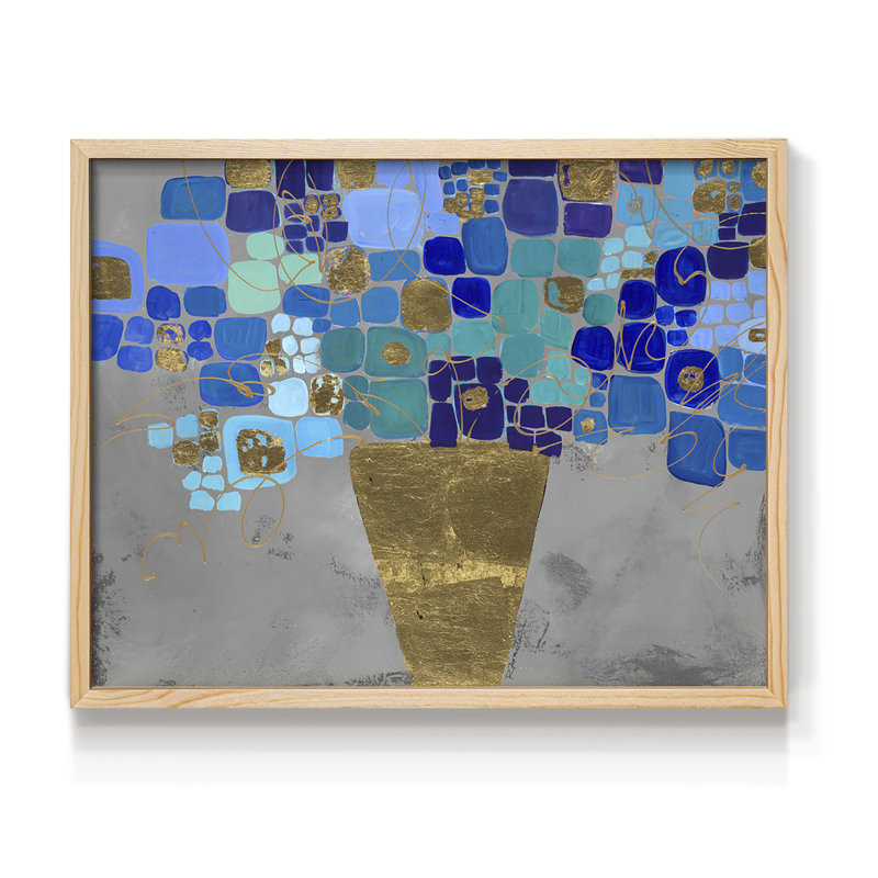 «Blue Love» - reproduction encadrée - réversible, H 8 po x l 10 po, Naturel