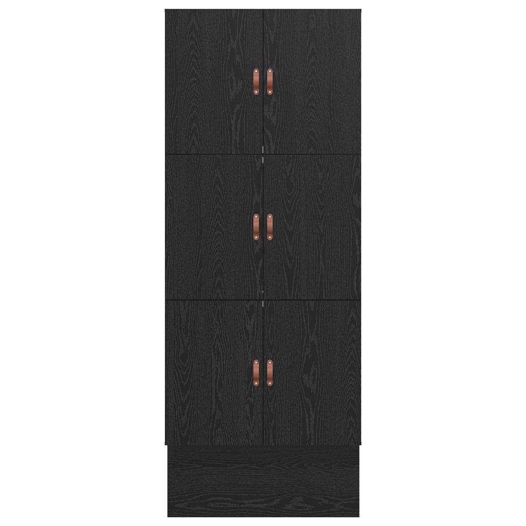VIDAXL Storage Bed Frame - Black - Oak - 31.5cm - Image 2