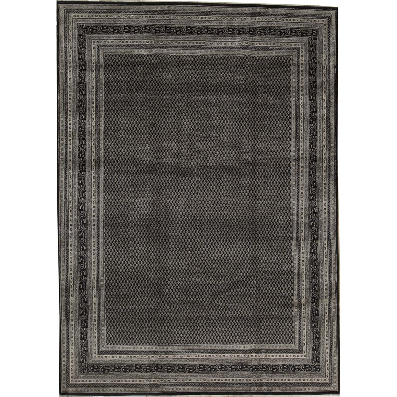 Hand Woven Wool Paisley Area Rug, Rectangle 9'11" x 13'10"