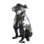 Sculpture de jardin bouledogue anglais en aluminium taille réelle Bold 22 po x 15 po x H 29 po
