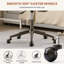 Chaise de bureau moderne rembourrée, chaise de bureau à dossier coquille, chaise de bureau pivotante réglable-106693447