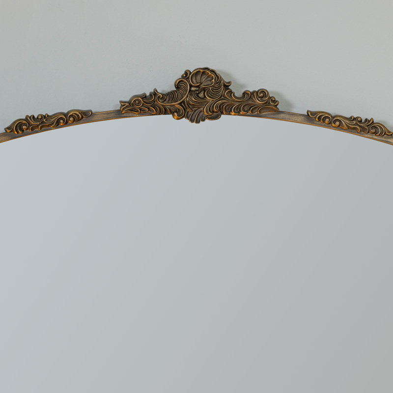 Adeline Arch Metal Mirror, 39" x 37.75", Antique Bronze
