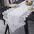 Linen Blend With Embroidery Lace Table Runner-399351701-369720505