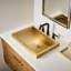Lavabo de salle de bain rectangulaire encastré en acier inoxydable semi-encastré 20 po x 14 po Ruvati -101341984