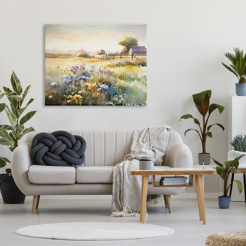 Champ de fleurs sauvages par Ramona Murdock, H 36 po x l 48 po x P 1,5 po